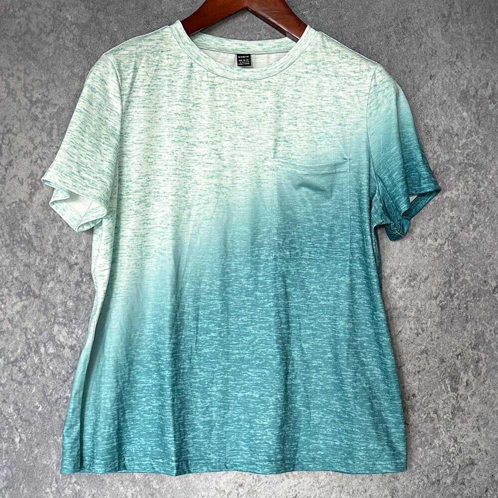 Diagonal Ombre Chest-Pocket T-Shirt, 8/10